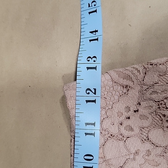 H&M Size 4 Dusty Rose Lace Pencil Skirt. Mini Lining, Gently Used Condition - Picture 4 of 9